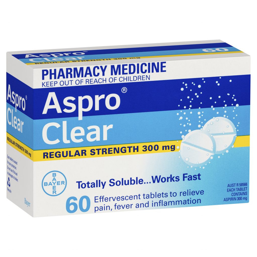 Aspro Clear Soluble Aspirin 300mg Tablets (Pack of 60) - eMedical