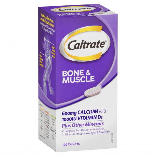 Caltrate Bone & Muscle Health Tablets (Bottle of 100)