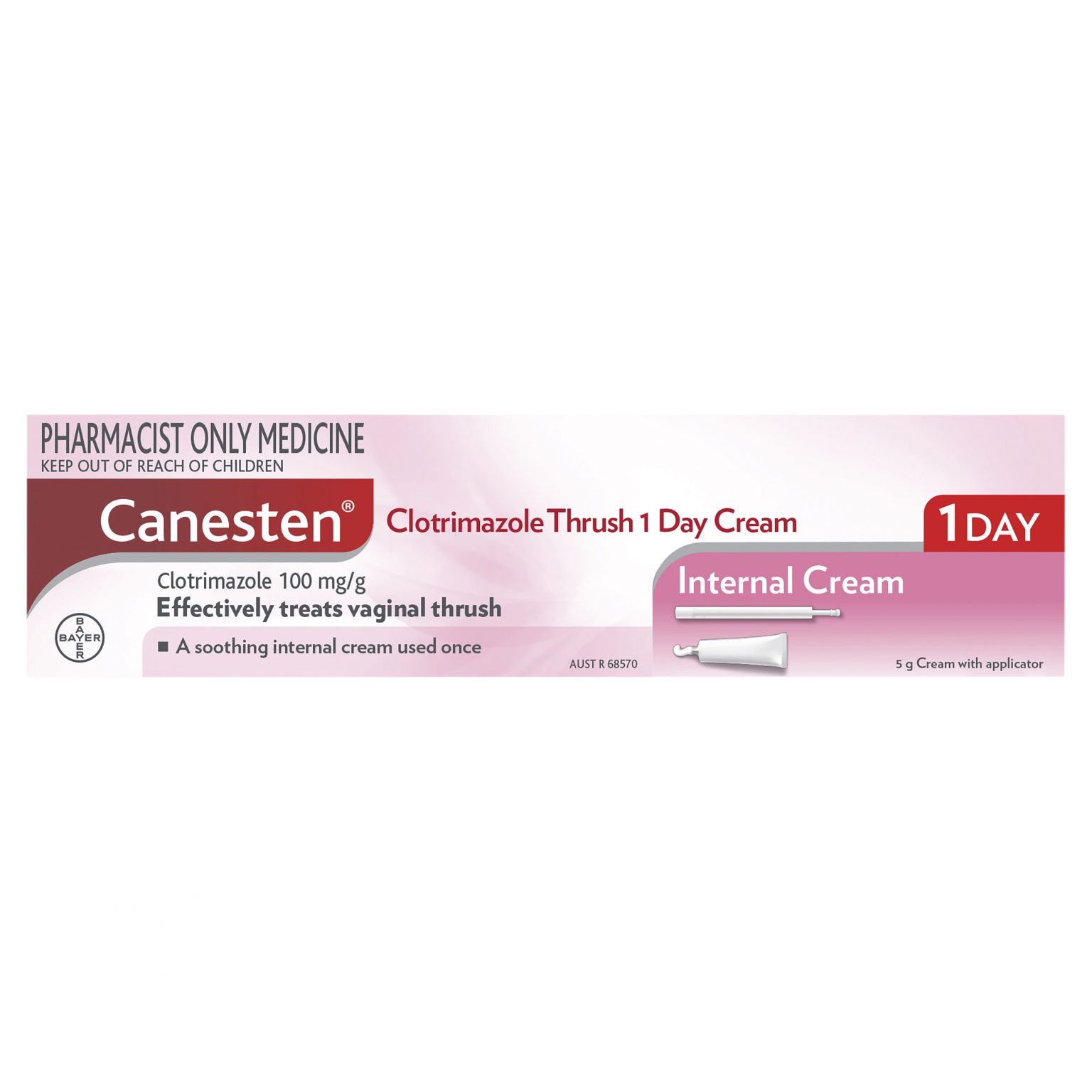 Buy Canesten 1 Day Internal Vaginal Thrush Cream 10 5g Online Emedical 5375