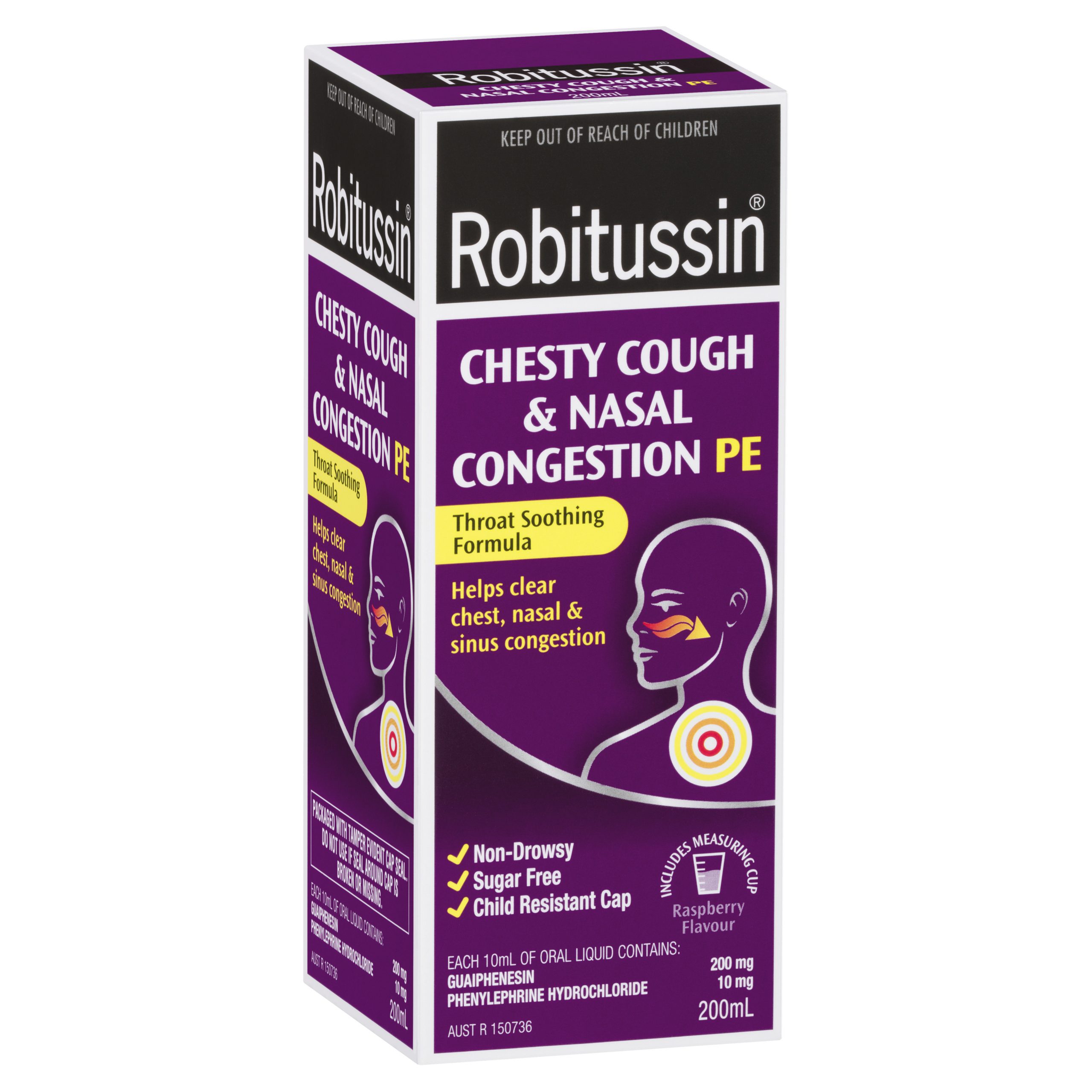 Robitussin Chesty Cough Nasal Congestion PE Oral Liquid 200ml EMedical