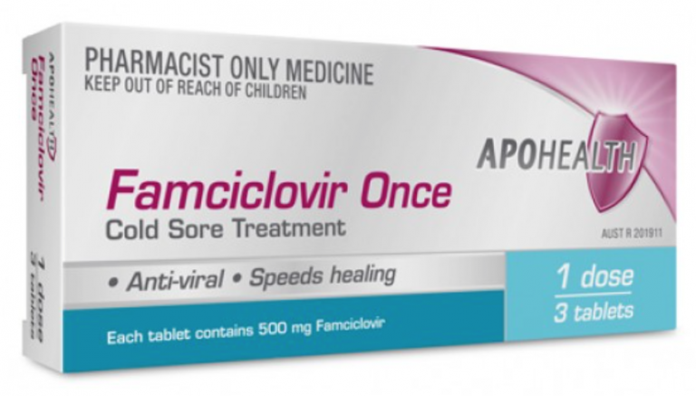 Buy Apo Health Cold Sore Relief Famciclovir 500mg Tablets (Pack of 3 ...