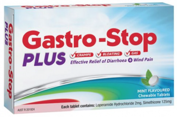 Gastro-Stop Plus Acute Diarrhoea Relief Mint Flavoured 12 chewable tablets