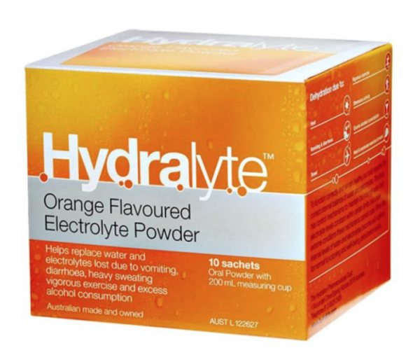 Hydralyte Electrolyte Replacement Powder Orange Flavoured 5g - 10 sachets