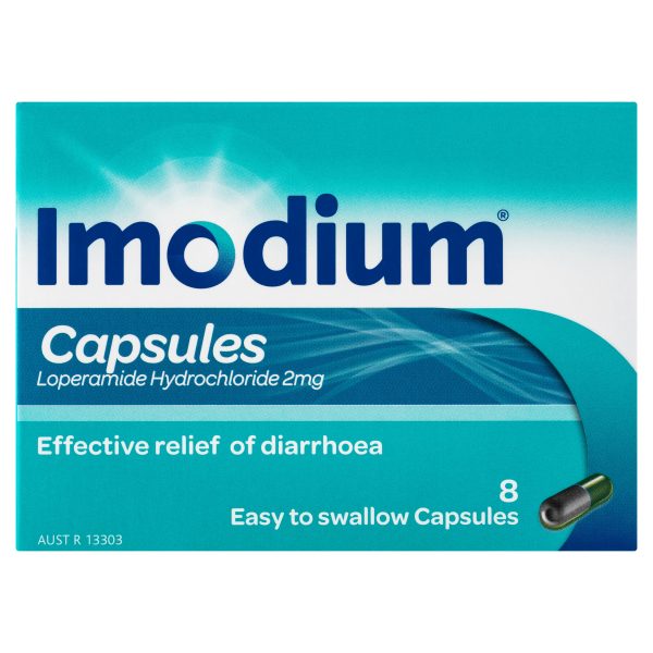 Imodium Loperamide 2mg Anti-Diarrhoea Capsules (Pack of 8)