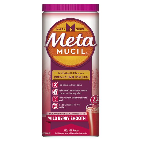 Metamucil Powder Smooth Wild Berry 425g  (72 Doses)