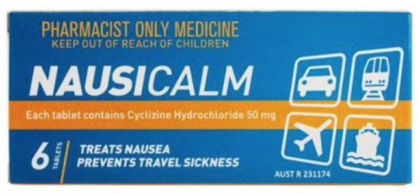 Nausicalm 50mg Nausea Relief Tablets (Pack of 6)