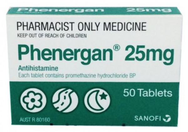 Phenergan Anti-Histamine Promethazine 25mg Tablets (Pack of 50)