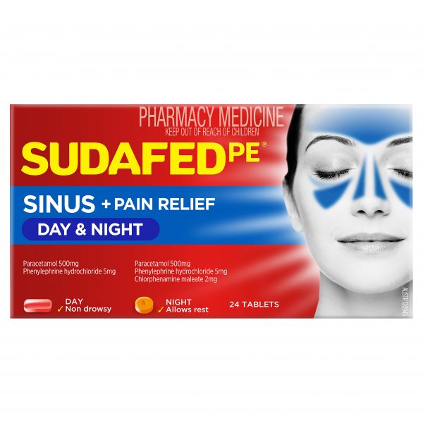 Sudafed PE Sinus Day + Night Relief Tablets (Pack of 24)