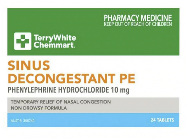 TerryWhite Chemmart Sinus Decongestant PE Tablets (Pack of 24)